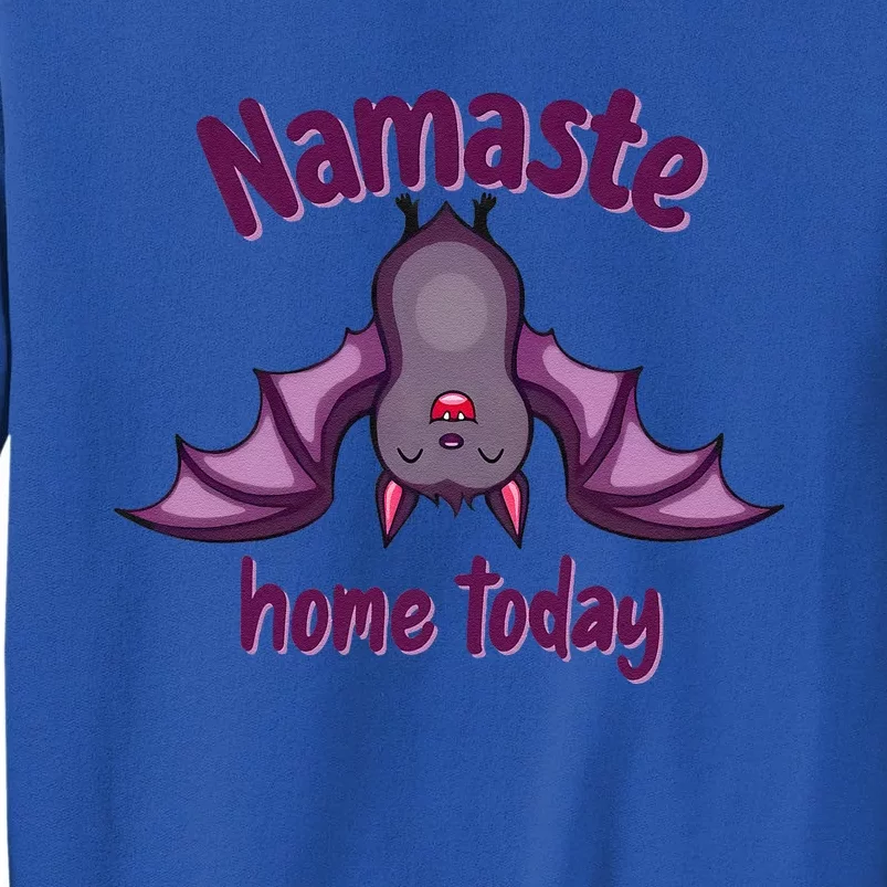 Namaste Home Today Cute Halloween Bat Yoga Yogi Tall Sweatshirt