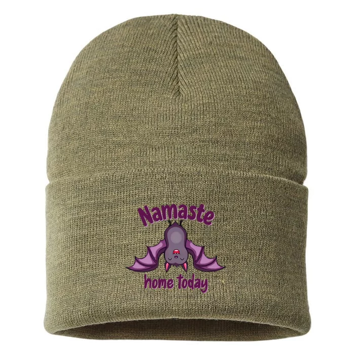 Namaste Home Today Cute Halloween Bat Yoga Yogi Sustainable Knit Beanie