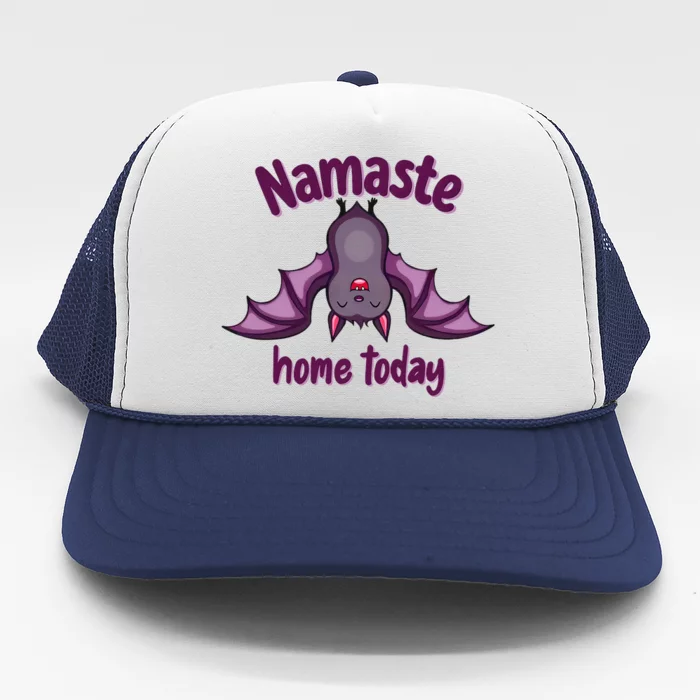 Namaste Home Today Cute Halloween Bat Yoga Yogi Trucker Hat