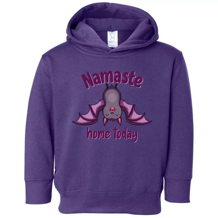 Namaste Home Today Cute Halloween Bat Yoga Yogi Toddler Hoodie