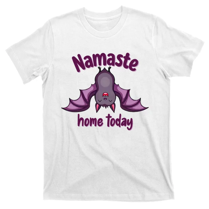 Namaste Home Today Cute Halloween Bat Yoga Yogi T-Shirt