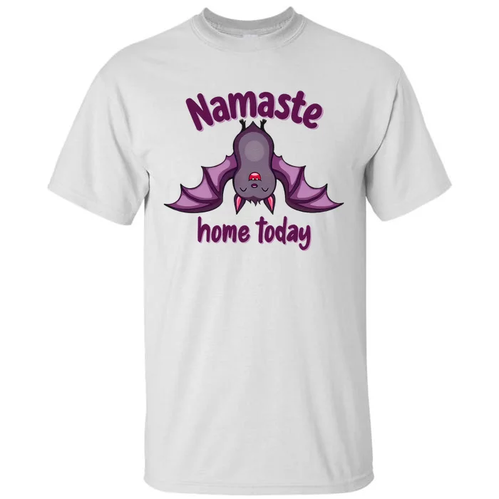 Namaste Home Today Cute Halloween Bat Yoga Yogi Tall T-Shirt