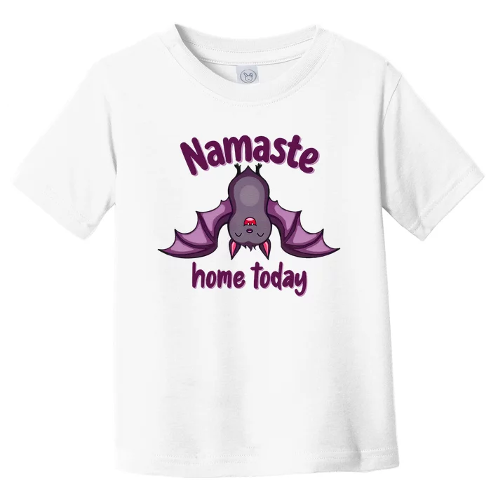 Namaste Home Today Cute Halloween Bat Yoga Yogi Toddler T-Shirt