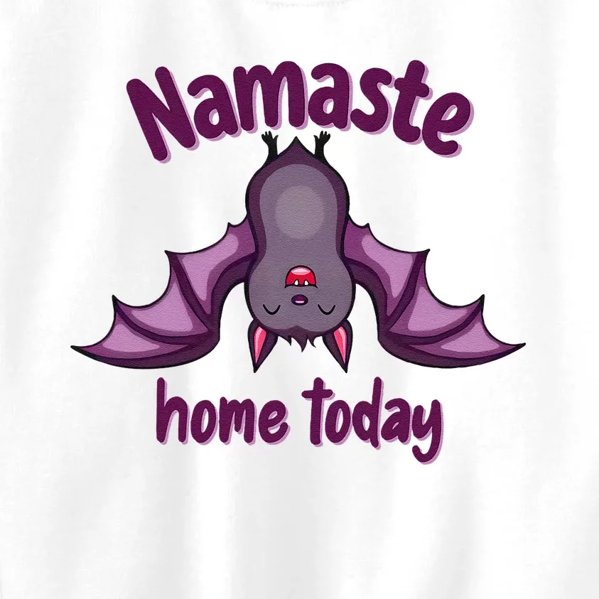 Namaste Home Today Cute Halloween Bat Yoga Yogi Kids Sweatshirt