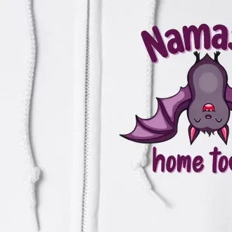 Namaste Home Today Cute Halloween Bat Yoga Yogi Full Zip Hoodie