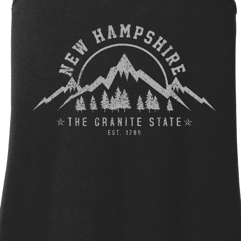 New Hampshire The Granite State Est. 1788 Mountains Gift Ladies Essential Tank