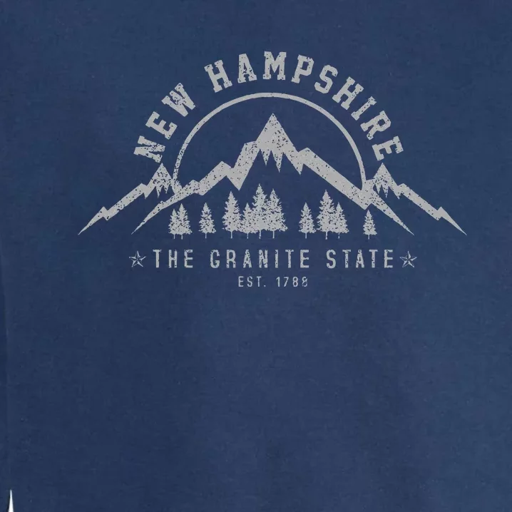 New Hampshire The Granite State Est. 1788 Mountains Gift Garment-Dyed Sweatshirt