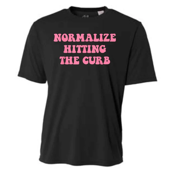 Normalize Hitting The Curb Funny Apparel Cooling Performance Crew T-Shirt