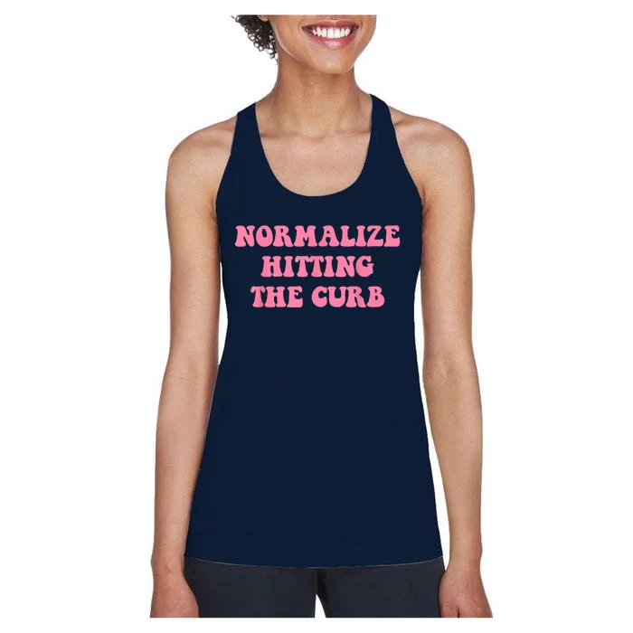 Normalize Hitting The Curb Funny Apparel Women's Racerback Tank