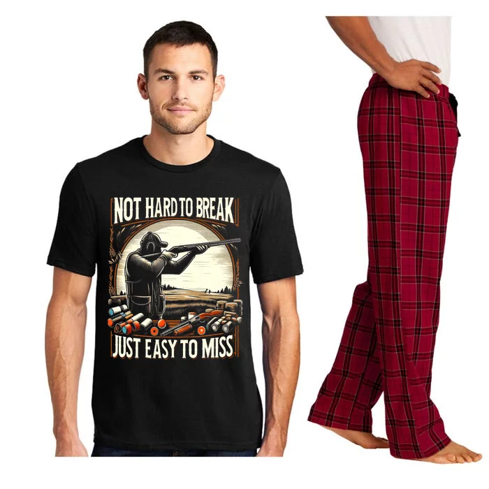 Not Hard To Break Easy To Miss Funny Skeet Pajama Set