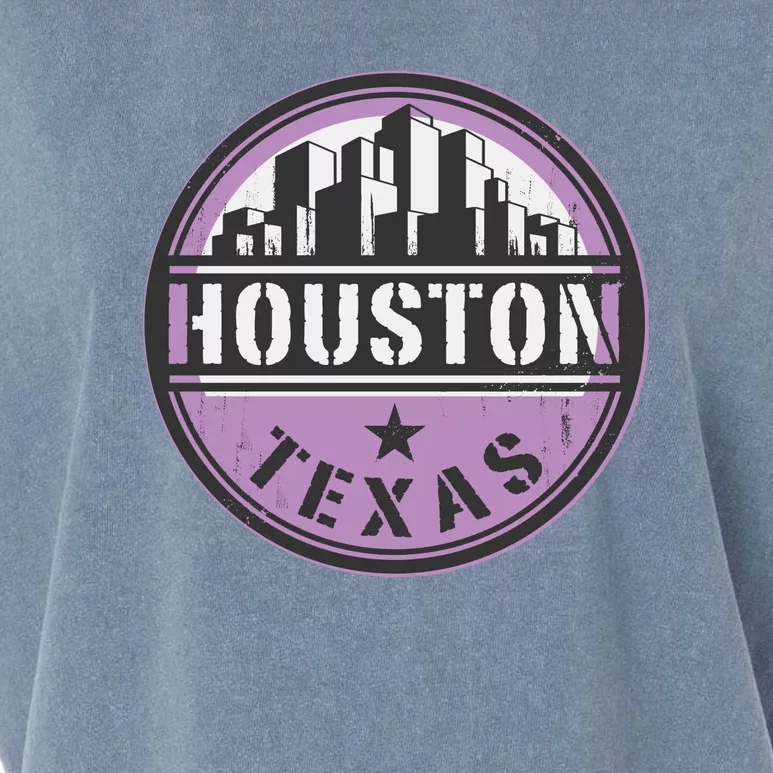 Neon Houston Texas Logo Garment-Dyed Women's Muscle Tee