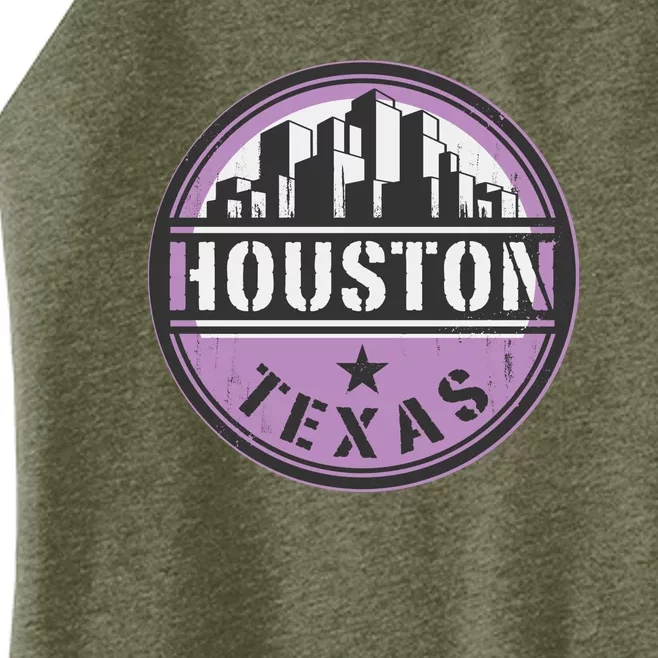 Neon Houston Texas Logo Women’s Perfect Tri Rocker Tank