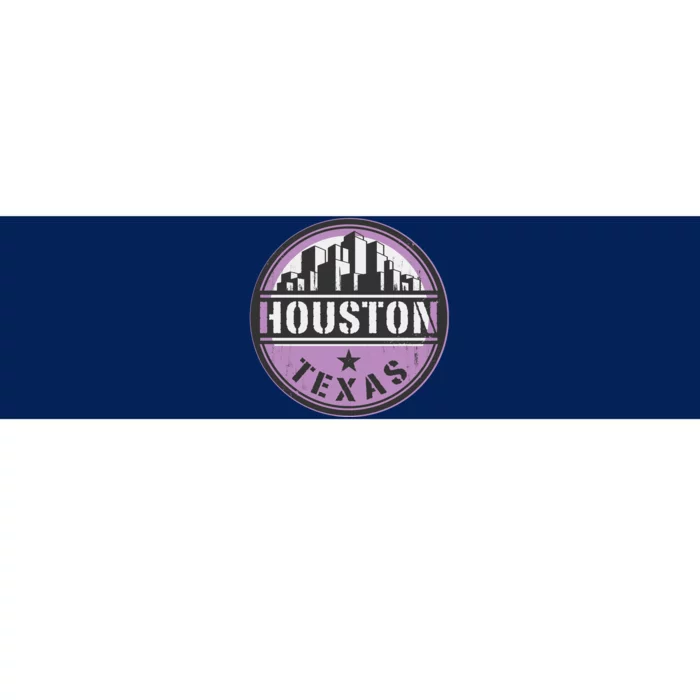 Neon Houston Texas Logo Bumper Sticker