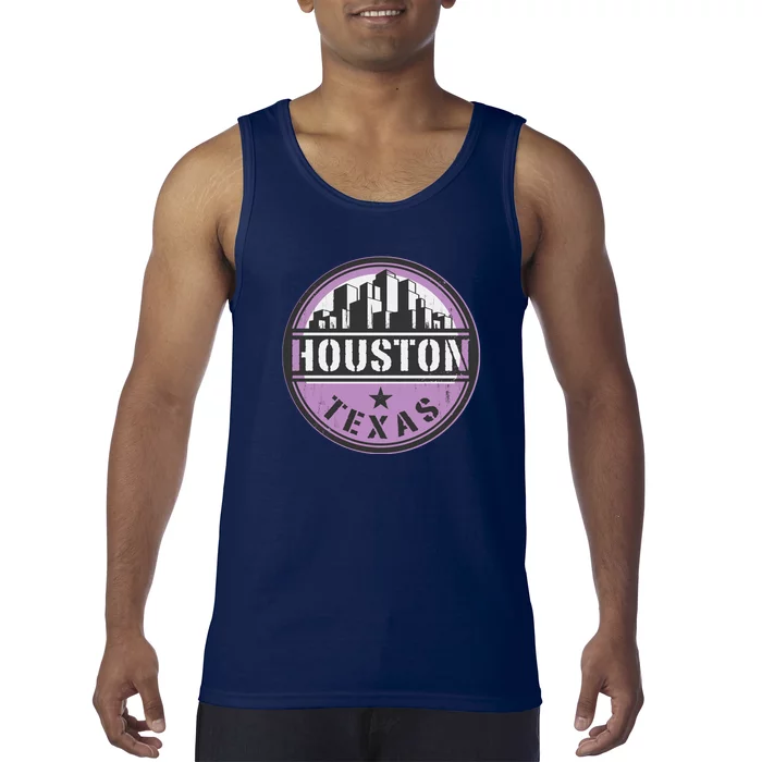 Neon Houston Texas Logo Tank Top