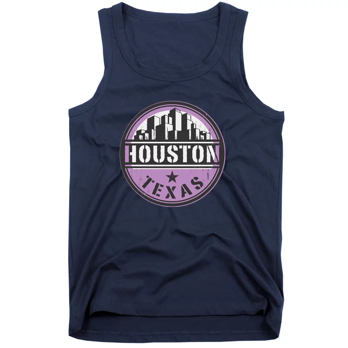 Neon Houston Texas Logo Tank Top