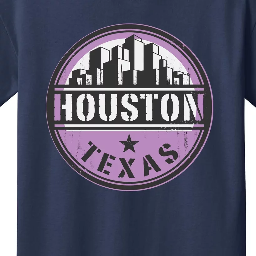 Neon Houston Texas Logo Kids T-Shirt