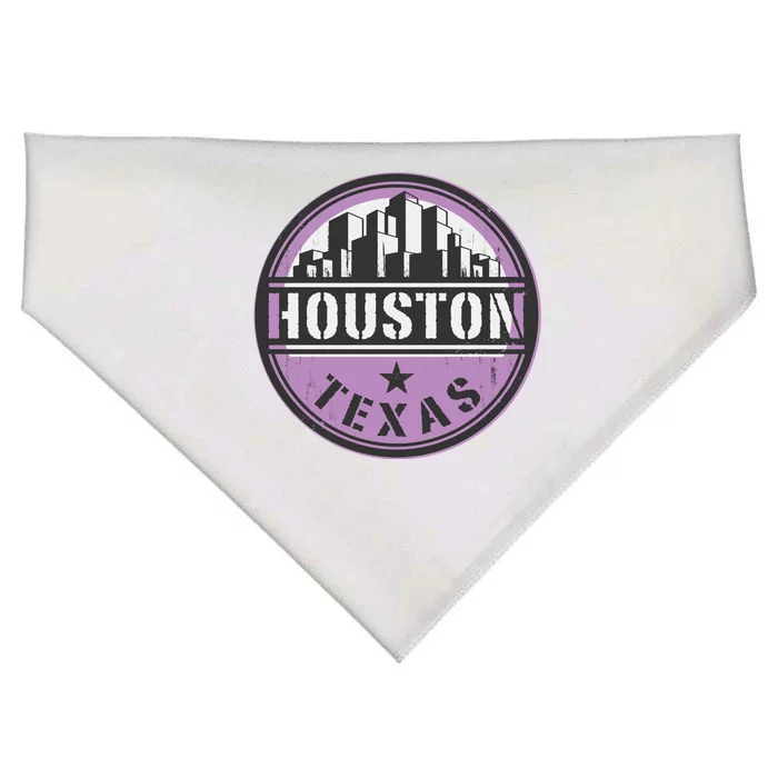 Neon Houston Texas Logo USA-Made Doggie Bandana