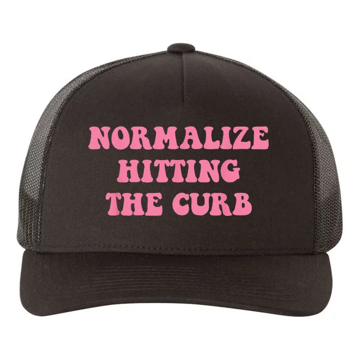 Normalize Hitting the Curb Funny Apparel Yupoong Adult 5-Panel Trucker Hat