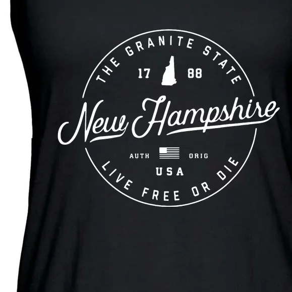 New Hampshire Us State Travel Vacation Shirts Nh Us Ladies Essential Flowy Tank