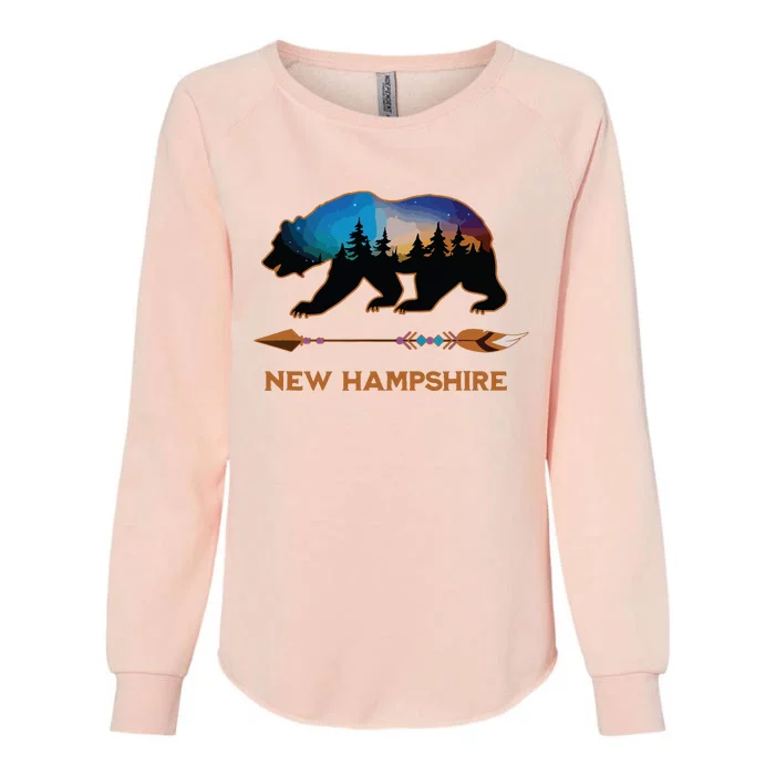 New Hampshire Usa Black Bear Hiking Trails Vacation Souvenir Womens California Wash Sweatshirt