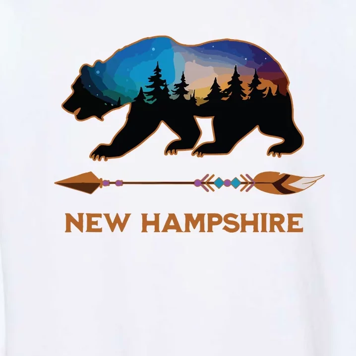 New Hampshire Usa Black Bear Hiking Trails Vacation Souvenir Garment-Dyed Sweatshirt