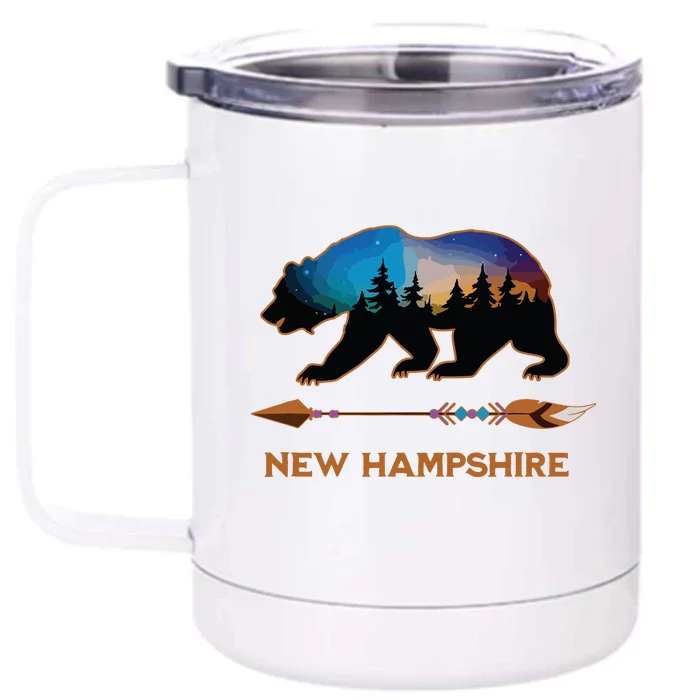 New Hampshire Usa Black Bear Hiking Trails Vacation Souvenir Front & Back 12oz Stainless Steel Tumbler Cup