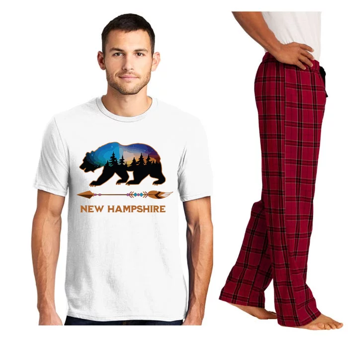 New Hampshire Usa Black Bear Hiking Trails Vacation Souvenir Pajama Set