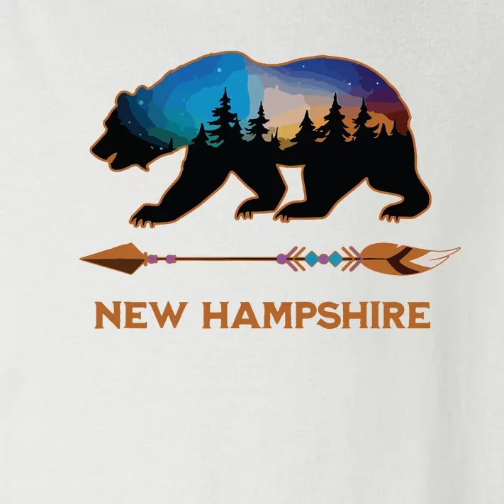 New Hampshire Usa Black Bear Hiking Trails Vacation Souvenir Toddler Long Sleeve Shirt