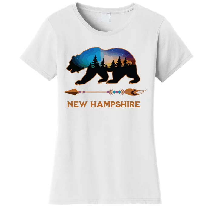 New Hampshire Usa Black Bear Hiking Trails Vacation Souvenir Women's T-Shirt