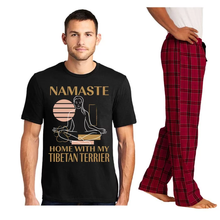 Namaste Home With My Tibetan Terrier Sayings Dog Lover Gift Pajama Set