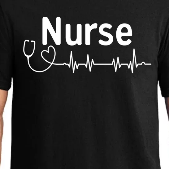 Nurse Heartbeat With Stethoscope Er Nurse Great Gift Pajama Set