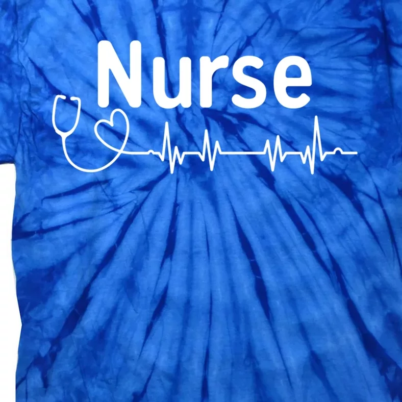 Nurse Heartbeat With Stethoscope Er Nurse Great Gift Tie-Dye T-Shirt