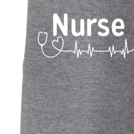 Nurse Heartbeat With Stethoscope Er Nurse Great Gift Doggie 3-End Fleece Hoodie