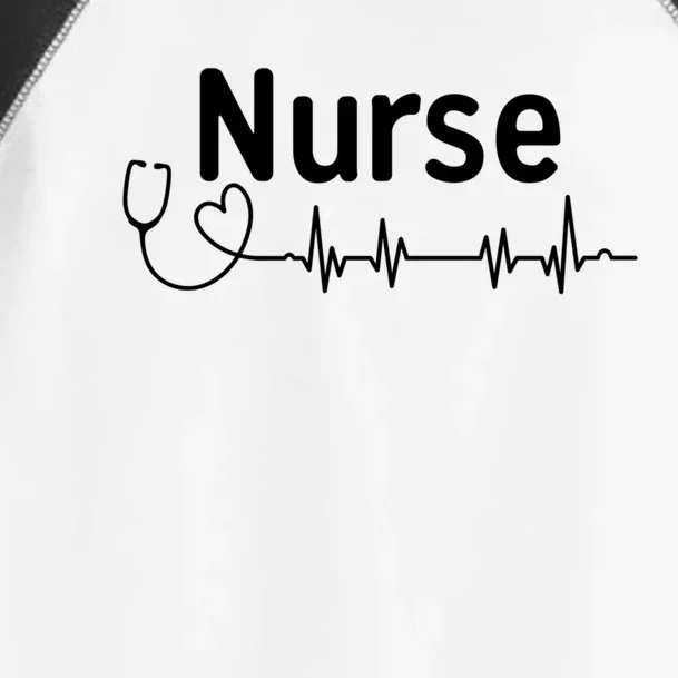 Nurse Heartbeat With Stethoscope Er Nurse Great Gift Toddler Fine Jersey T-Shirt