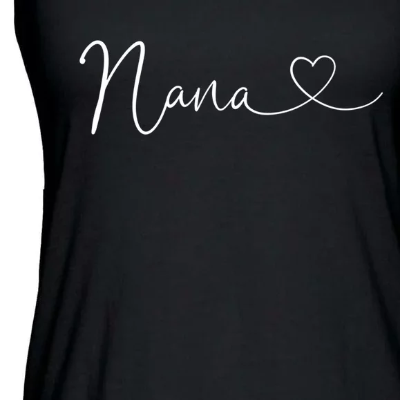 Nana Heart Women Grandma Christmas Mother's Day Birthday Gift Ladies Essential Flowy Tank