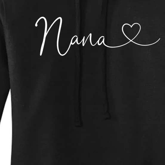 Nana Heart Women Grandma Christmas Mother's Day Birthday Gift Women's Pullover Hoodie