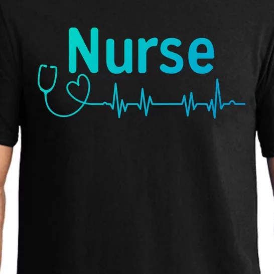 Nurse Heartbeat With Stethoscope Er Nurse Great Gift Pajama Set