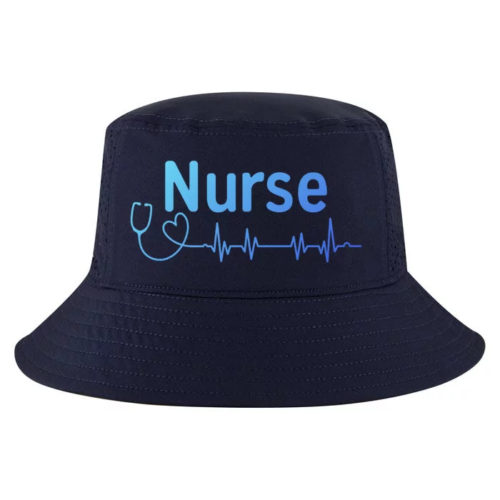 Nurse Heartbeat With Stethoscope Er Nurse Great Gift Cool Comfort Performance Bucket Hat