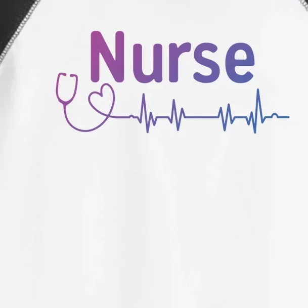 Nurse Heartbeat With Stethoscope Er Nurse Great Gift Toddler Fine Jersey T-Shirt