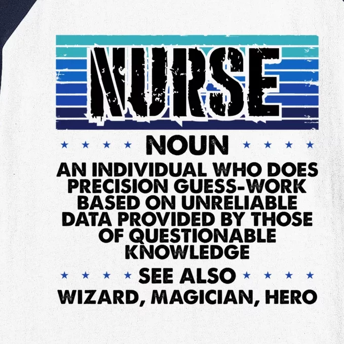 Nurse Humor Wizard Magician Hero Precision Guess Work Nurse Funny Gift Baseball Sleeve Shirt