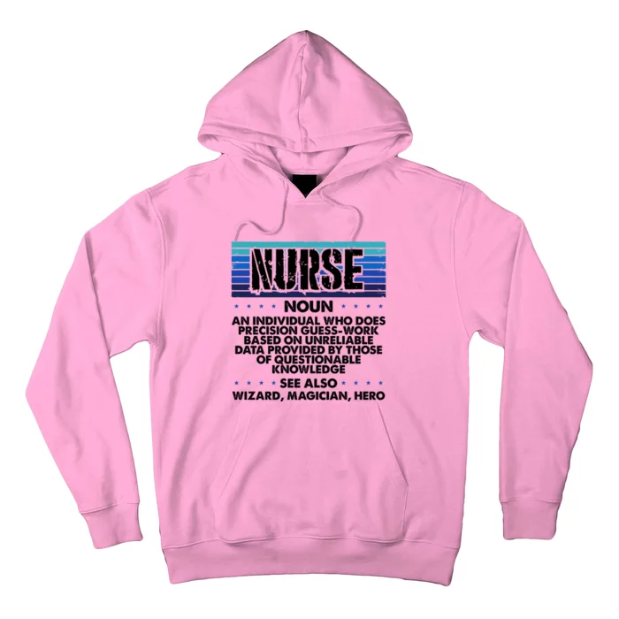 Nurse Humor Wizard Magician Hero Precision Guess Work Nurse Funny Gift Hoodie