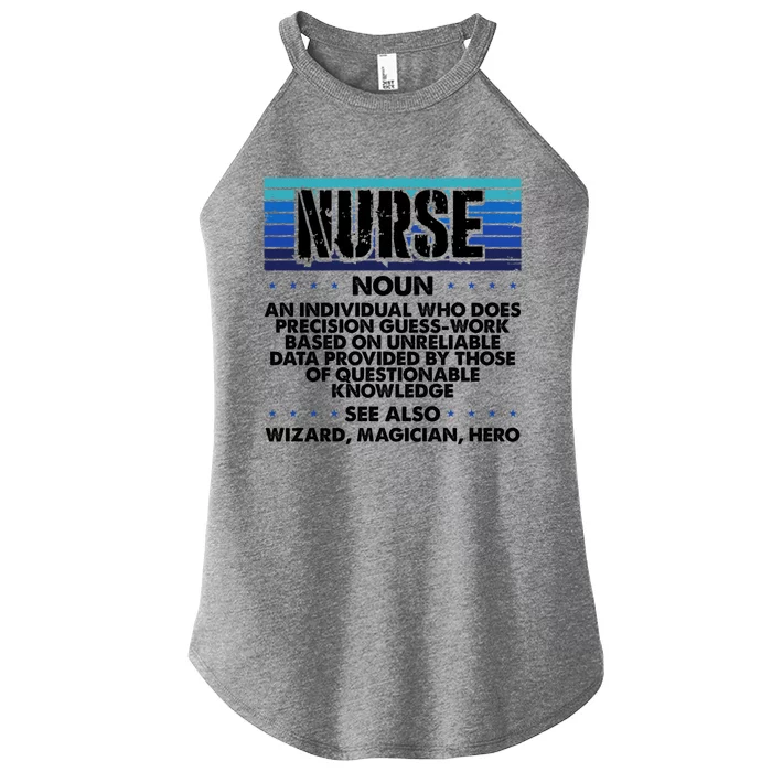 Nurse Humor Wizard Magician Hero Precision Guess Work Nurse Funny Gift Women’s Perfect Tri Rocker Tank