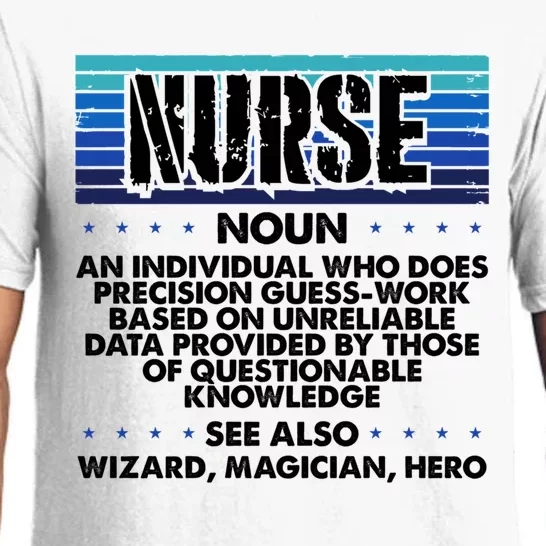 Nurse Humor Wizard Magician Hero Precision Guess Work Nurse Funny Gift Pajama Set