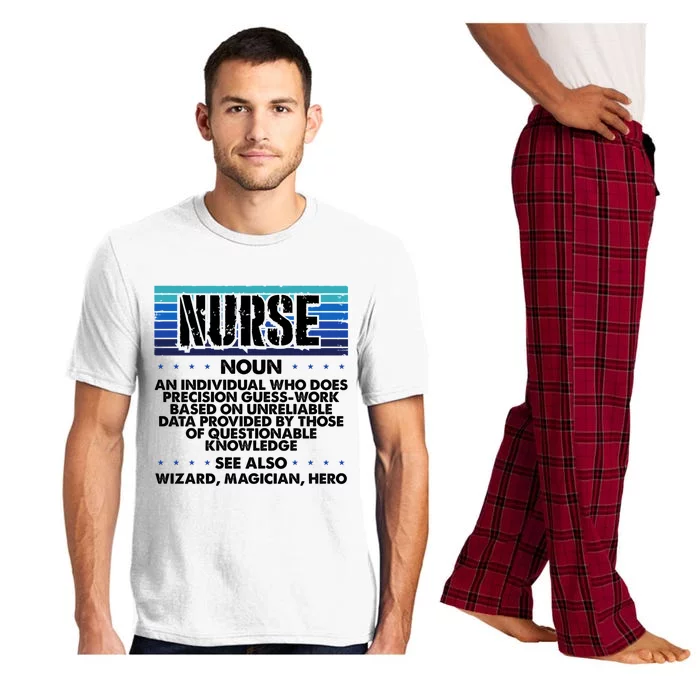 Nurse Humor Wizard Magician Hero Precision Guess Work Nurse Funny Gift Pajama Set