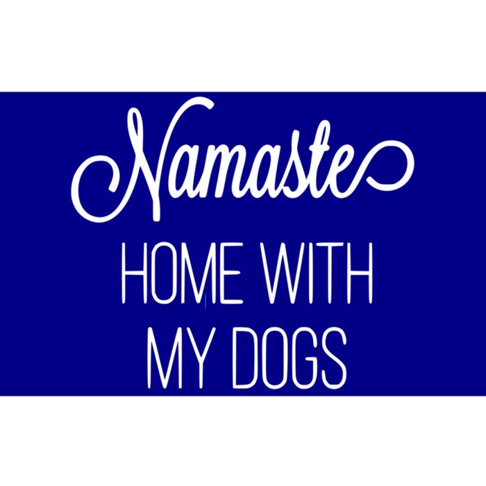 Namaste Home With My Dog Graphic Designed Cool Gift Bumper Sticker