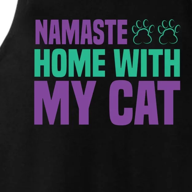 Namaste Home With My Cat Ladies Tri-Blend Wicking Tank