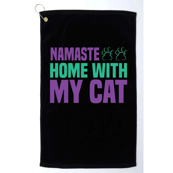 Namaste Home With My Cat Platinum Collection Golf Towel