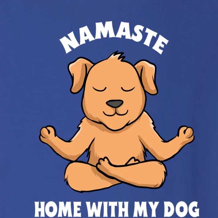 Namaste Home With My Dog Funny Dog Lover Yoga Gift Toddler Long Sleeve Shirt