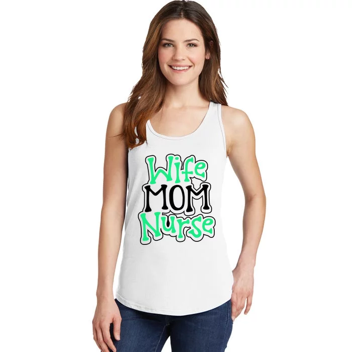 Nurse Humor Wife Mom Nurse Funny Nurse Gift Ladies Essential Tank