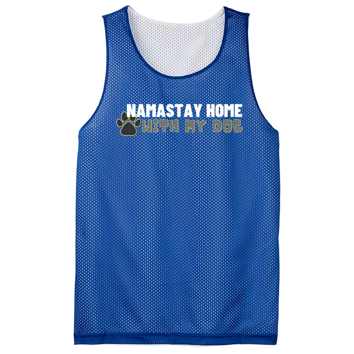 Namastay Home With My Dog Yoga Lover Pilates Gift Mesh Reversible Basketball Jersey Tank